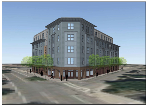 Rendering of affordable development in providence