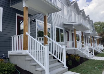 Bowdoin Street Rowhouse view of porches