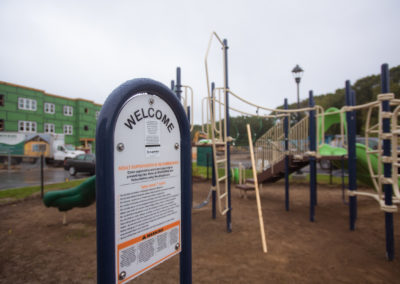 Brookside Terrace playground during construction of Phase I
