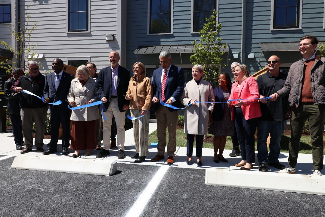 Ribbon cutting of Riverside Square, affordable development in East Providence